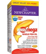 New Chapter Wholemega Extra-Virgin Wild Alaskan Salmon Oil Bonus Pack