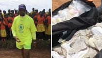 Kanye West Hands Out Dozens of Yeezys in Uganda, Kim Gushes Over Africa 