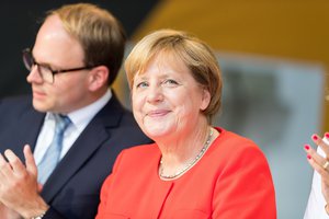 Angela Merkel during German federal election, 2017