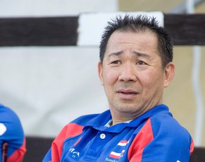 Vichai Raksriaksorn playing polo at Ham Polo Club in London.