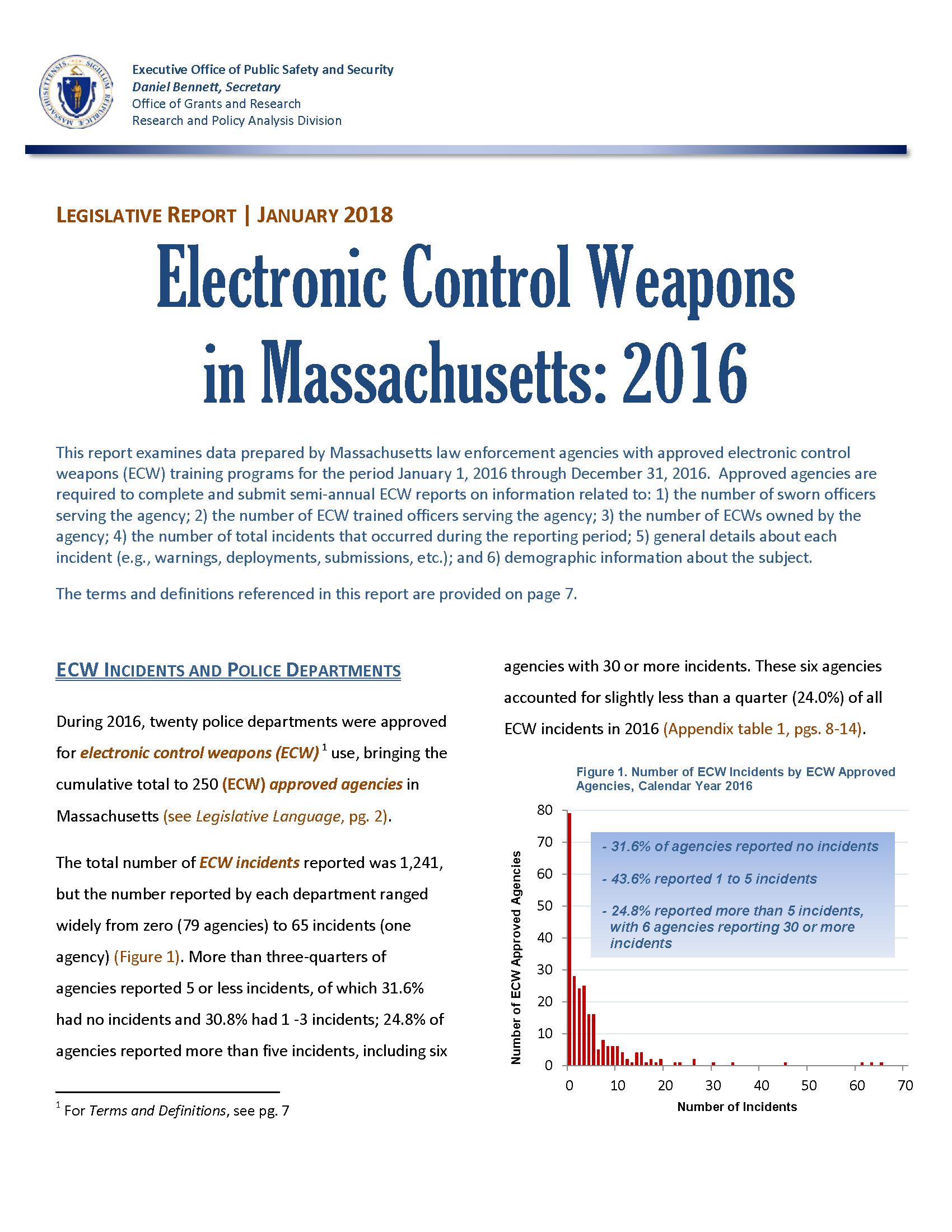 Electronic Control Weapons in Massachusetts