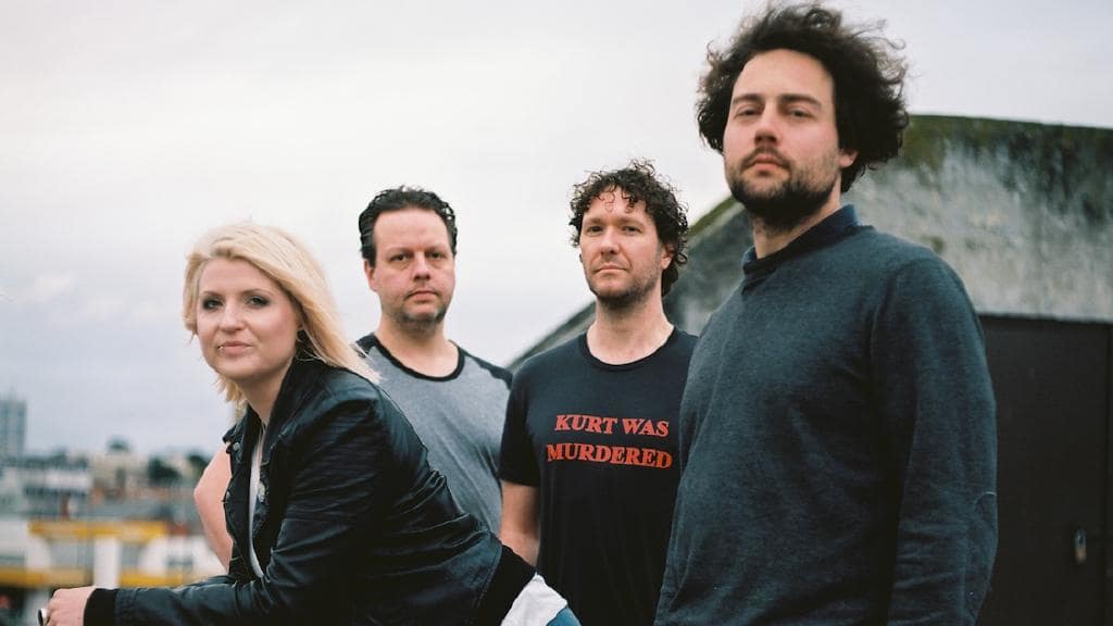 Big League's Marie Blake, Dave Soetman, Danny Crynes and Travis Velthoven stand atop the Dandy Hub in Langhorne St — after which their debut album is named.