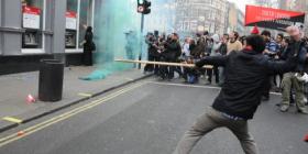 Clashes erupted at Cambridge Circus HSBC