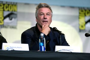 Alec Baldwin speaking at the 2016 San Diego Comic Con International, for "The Boss Baby", at the San Diego Convention Center in San Diego, California