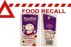 Allergy alert - Nudie Brekkie with real berries, real coconut & real oat nationally due to undeclared cow's milk 