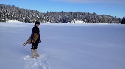 snowshoeing