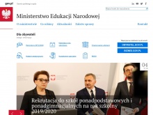 Ministerstwo Edukacji Narodowej - WordPress obsługuję oficjalną witrynę MEN RP w języku polskim i angielskim.