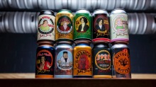 A selection of tinnies produced at Yulli's brewery. 