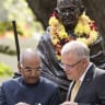'Namaste': PM praises multiculturalism as Indian president honours Gandhi