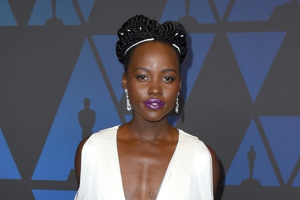 Lupita Nyong'o arrives at the Governors Awards.