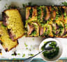 Helen Goh's nectarine, polenta and basil loaf cake