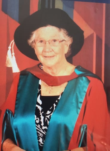 Sister Maureen McGuirk receiving her degree of Doctor of Education from the University of Newcastle, 2011.