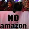 'We are not robots!': Amazon warehouse workers protest on Black Friday