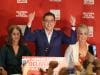 Daniel Andrews claims victory.