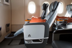 Singapore Airlines premium economy.