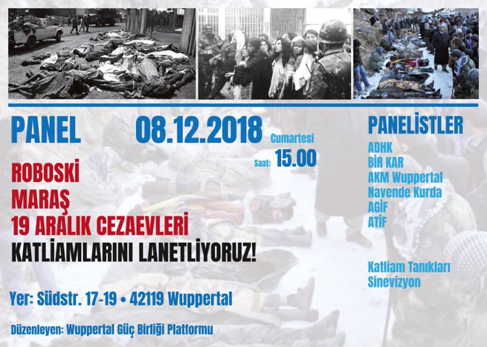 Panel; Roboski, Maraş, 19 Aralık cezaevleri katliamlarını lanetliyoruz!