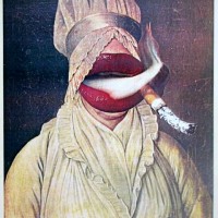 'Victorian Smoker' [Undated collage by Norman O. Mustill]