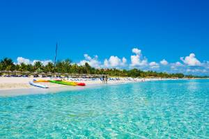 The beautiful beach of Varadero in Cuba.