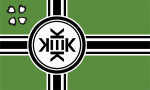 Drapeau du « Kekistan », un pays imaginaire, conçu par l'Alt-Right américaine sur le modèle du drapeau nazi