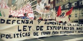 Workers control demonstration in Argentina