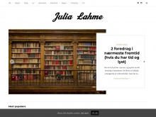 Julia Lahmes blog. Julia kan ikke lade være med (hendes ord) at dele stort og småt på sin blog.