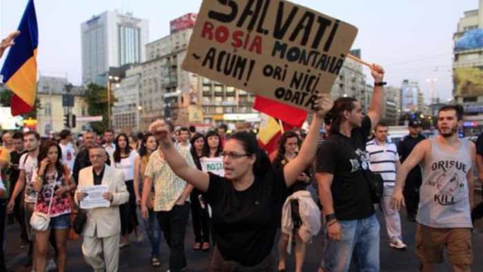 Rosia Montana protest