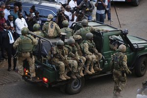 Kenya armed soldiers after an attack on a hotel, in Nairobi, Kenya, Tuesday, Jan. 15, 2019