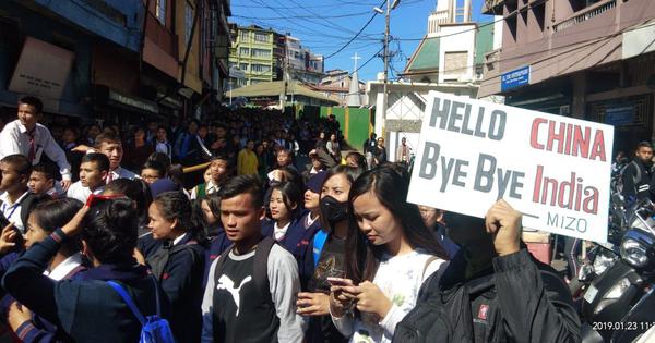 ‘Hello China, Bye Bye India’: In Mizoram, students are protesting against Citizenship Bill