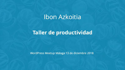 Ibon Azkoitia: Taller de productividad