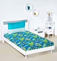 Amazon Brand - Solimo Floral Foliage 144 TC 100% Cotton Single Bedsheet with 1 Pillow Cover, Teal