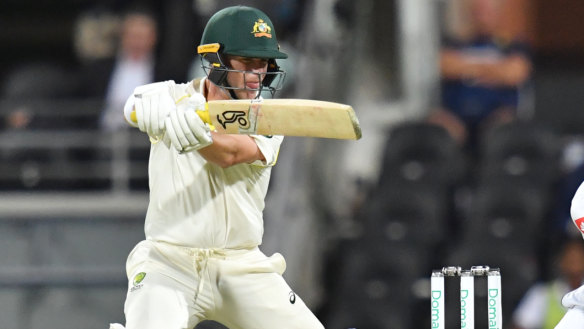 Marcus Harris, batting on day one.