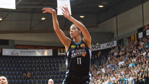 Long range: Kia Nurse's outside shooting proved key for the Capitals.