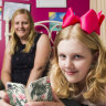 Sharon Kley with her daughter Kristanna Kley 11, who uses her mobile phone to check her insulin levels at school for her type 1 diabetes. 