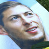 A view of the match day programme with an image of Emiliano Sala on the cover, ahead of the English Premier League soccer match between Cardiff and Bournemouth at the Cardiff City Stadium, in Cardiff, Wales, on Saturday.