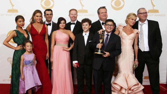 The cast of the hit TV comedy Modern Family.