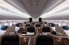 The Qantas Dreamliner 787 business class cabin.