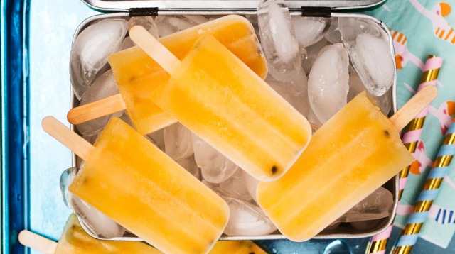 Frozen passionfruit pops.