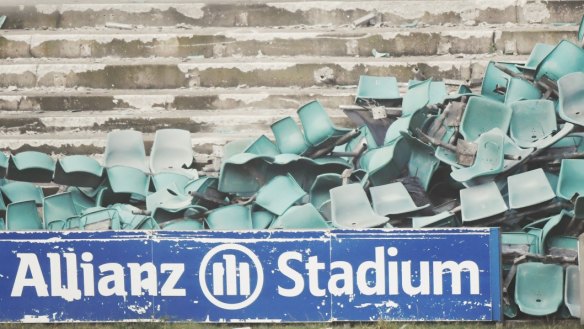 Thousands of seats at Allianz Stadium have been removed in recent days as part of "soft demolition" works. 