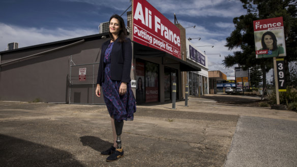 Labor's candidate for Dickson, Ali France, lost her leg in a horrific accident in 2011.