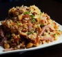 Crunchy fried rice with ham.