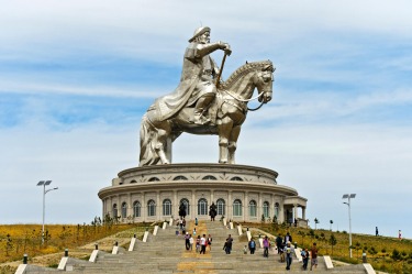 Genghis Khan Equestrian Statue, Tsonjin Boldog, Mongolia: Genghis Khan was an almost universally feared leader who ...