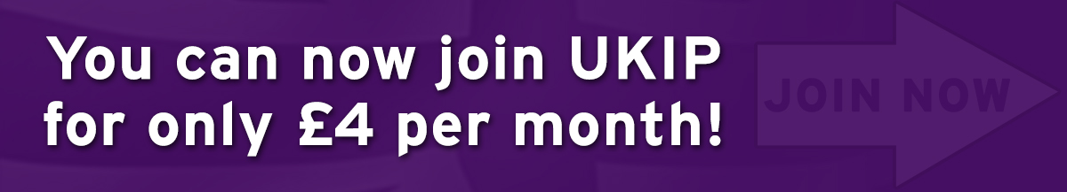 You can now join UKIP
for only £4 per month!