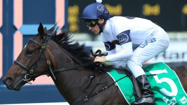 Randwick-bound: Ben Melham rides She Will Reign to win the Silver Slipper Stakes at Rosehill.