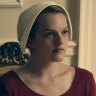 Elisabeth Moss in a scene from The Handmaid's Tale. 