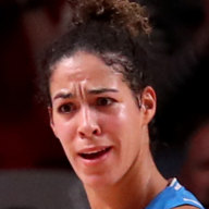 Kia Nurse of the Capitals questions Referee Vanessa Devins call during game two.