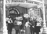 IWCA demonstrates against the selling off of Finsbury town hall