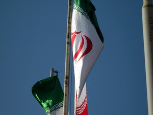 Flag of Iran - Baghrud sq - Nishapur, 31 August 2013.