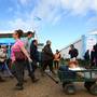 National Ploughing Championships 2018. Lucy Ryan (4) from Thurles, Co. Tipperary has a handy way of getting around with her mother Clara. Picture; Gerry Mooney