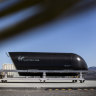 A passenger pod at the Virgin Hyperloop One test centre in Nevada.