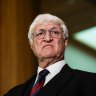 Member for Kennedy Bob Katter announces the disendorcement of Senator Fraser Anning from the Katter Australia Party at Parliament House in Canberra on October 25, 2018. fedpol Photo: Dominic Lorrimer 